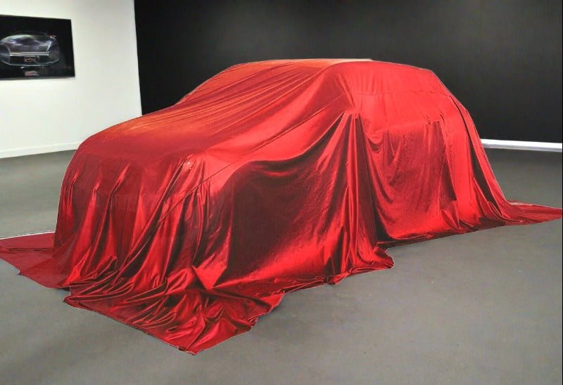 red_car_cover_cloth Car Reveal## ##Silk Car Cover## ##Car Unveiling## ##Showroom Car Cover## ##car reveal cover##